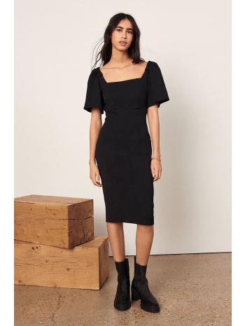 ba&sh γυναικείο midi φόρεμα μονόχρωμο slim fit `romea`  σε προσφορά