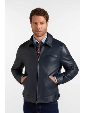 harmont & blaine ανδρικό δερμάτινο bomber jacket με