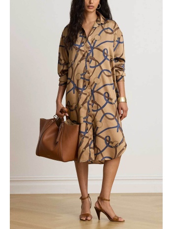lauren ralph lauren γυναικείο φόρεμα σεμιζιέ με belting