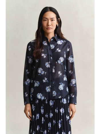 gant γυναικείο πουκάμισο με μετάξι και floral print regular