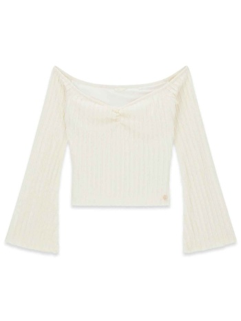 guess γυναικεία μπλούζα off shoulder slim fit `marika` 