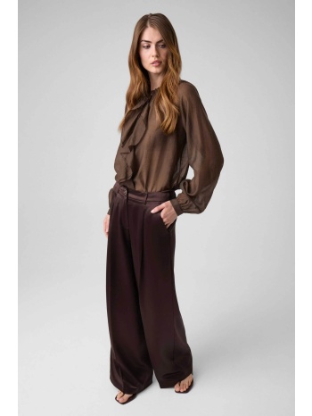 guess γυναικείο παντελόνι wide leg `flora` - w6yb18w2972