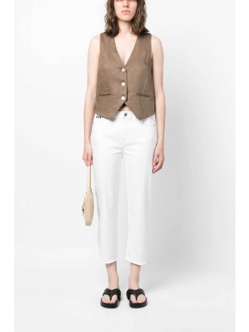 dkny γυναικείο τζην παντελόνι cropped μονόχρωμο πεντάτσεπο σε προσφορά