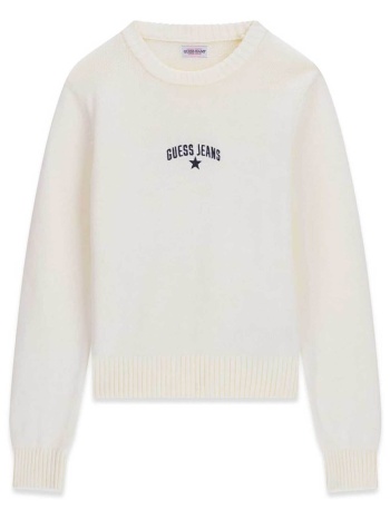 guess γυναικείο πουλόβερ με κεντημένο λογότυπο regular fit