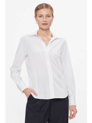 dkny γυναικείο πουκάμισο μονόχρωμο με κλασικό γιακά - uk3t0207 λευκό