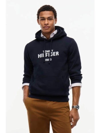 tommy hilfiger ανδρική μπλούζα φούτερ με κουκούλα και