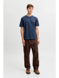jack & jones ανδρικό τ-shirt με λογότυπο regular fit - 12298424 μπλε σκούρο