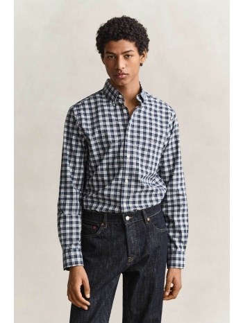 gant ανδρικό πουκάμισο poplin button down με καρό σχέδιο