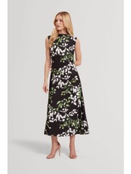 ted baker γυναικείο midi φόρεμα με print `neevv` - 284838 μαύρο