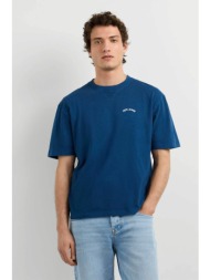pepe jeans ανδρικό t-shirt με logo print casual fit `john` - pm5010404 μπλε