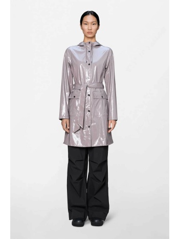 rains γυναικείο αδιάβροχο μακρύ jacket με κουκούλα `curve σε προσφορά