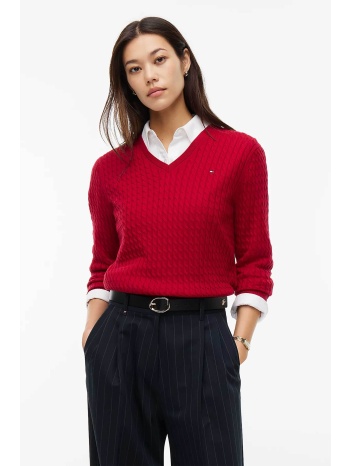 tommy hilfiger γυναικείο πουλόβερ με cable knit pattern και σε προσφορά