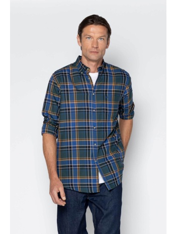 the bostonians ανδρικό πουκάμισο twill button down με καρό σε προσφορά