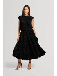 ted baker γυναικεία φούστα με ανάγλυφο ύφασμα με τρισδιάστατη υφή `solica` - 285156 μαύρο