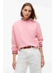 tommy hilfiger γυναικεία μπλούζα φούτερ με κεντημένο monogram regular fit - ww0ww52355 ροζ