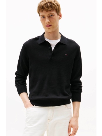 tommy hilfiger ανδρική πλεκτή μπλούζα πόλο με κασμίρι και σε προσφορά