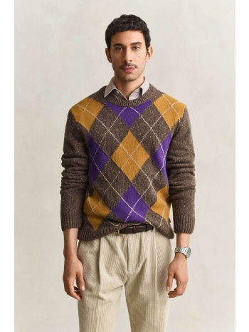 gant ανδρικό πουλόβερ με argyle pattern regular fit  σε προσφορά
