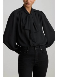 lauren ralph lauren γυναικεία μπλούζα με φιόγκο - 200p14083002 μαύρο