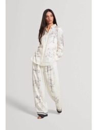 ted baker γυναικεία παντελόνα με print `busca` - 284760 εκρού