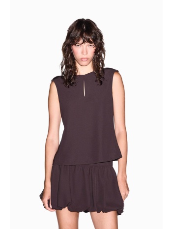 armani exchange γυναικείο αμάνικο τοπ με cut-out regular