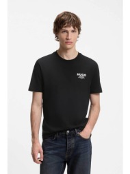 hugo ανδρικό t-shirt με logo print regular fit `nesptee` - 50572740 μαύρο