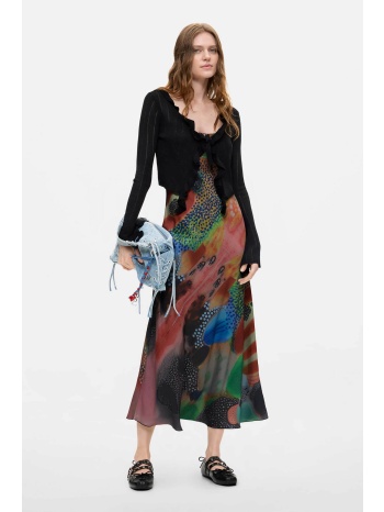 desigual γυναικείο σετ midi φόρεμα εμπριμέ με ζακέτα σε προσφορά