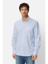 camel active ανδρικό πουκάμισο button down με ριγέ σχέδιο και τσέπη με monogram regular fit - c262no