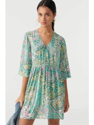 ba&sh γυναικείο mini φόρεμα με all-over print `fleur` - 1e23fleu πράσινο ανοιχτό