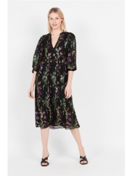 ba&sh γυναικείο midi φόρεμα με jacquard print `ashley` - 1e23ashl μαύρο