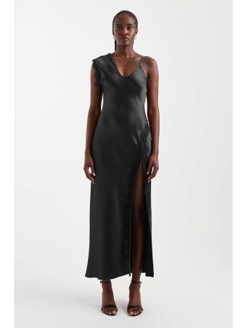 topshop γυναικείο midi φόρεμα σατέν `clari` - 31002212 μαύρο σε προσφορά