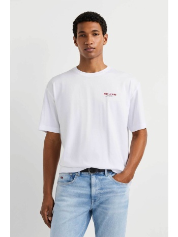 pepe jeans ανδρικό t-shirt με print casual fit `chelsea`  σε προσφορά