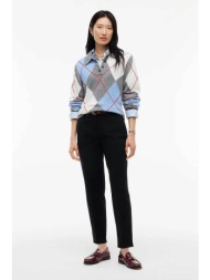 tommy hilfiger γυναικείο παντελόνι gabardine slim straight fit - ww0ww52293 μαύρο