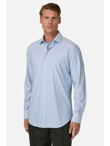 boggi milano ανδρικό πουκάμισο με ριγέ σχέδιο slim fit 