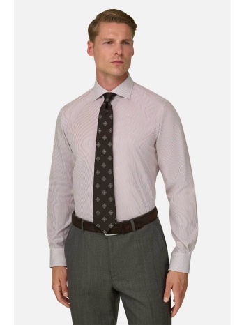 boggi milano ανδρικό πουκάμισο με ριγέ σχέδιο slim fit 