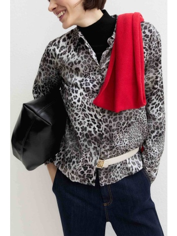 emme by marella γυναικείο πουκάμισο animal print