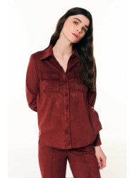 forel γυναικείo πουκάμισο faux suede - 083.80.05.014 μπορντό