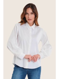 gerry weber γυναικείο πουκάμισο με κεντήματα στα μανίκια - n71015102038 λευκό