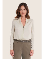 gerry weber γυναικείο πουκάμισο μονόχρωμο - n71042699038 μπεζ