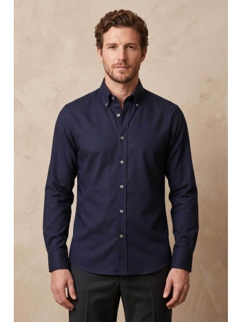 prince oliver ανδρικό πουκάμισο button down μονόχρωμο