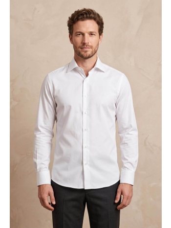 prince oliver ανδρικό πουκάμισο μονόχρωμο modern fit 