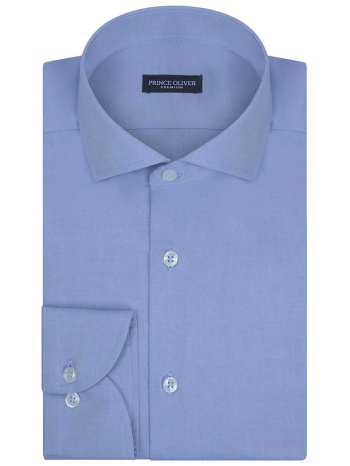 prince oliver ανδρικό πουκάμισο μονόχρωμο modern fit 