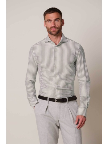 profuomo ανδρικό πουκάμισο japanese knitted με ριγέ σχέδιο