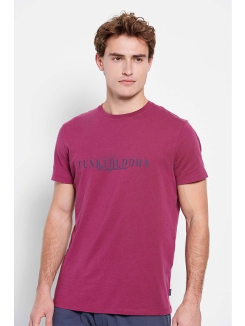 funky buddha ανδρικό βαμβακερό t-shirt με contrast