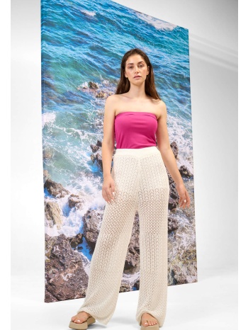 orsay γυναικείο παντελόνι ψηλόμεσο με διάτρητο σχέδιο  σε προσφορά