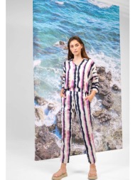 orsay γυναικείο παντελόνι με tie-dye print - 352279-044000 εκρού