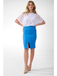 orsay γυναικεία pencil φούστα με διακοσμητικά λουριά - 790176-564000 μπλε