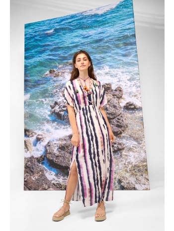 orsay γυναικείο maxi φόρεμα με all-over tie-dye print 