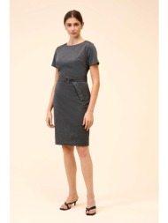 orsay γυναικείο mini φόρεμα με ζώνη στη μέση - 415042-693000 ανθρακί