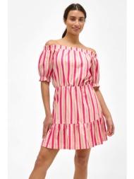 orsay γυναικείο mini φόρεμα με carmen λαιμόκοψη - 471661-381000 φούξια