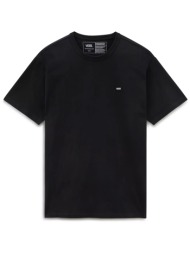 vans ανδρικό t-shirt μονόχρωμο βαμβακερό με contrast logo patch `off the wall classic` - vn0a49r7blk